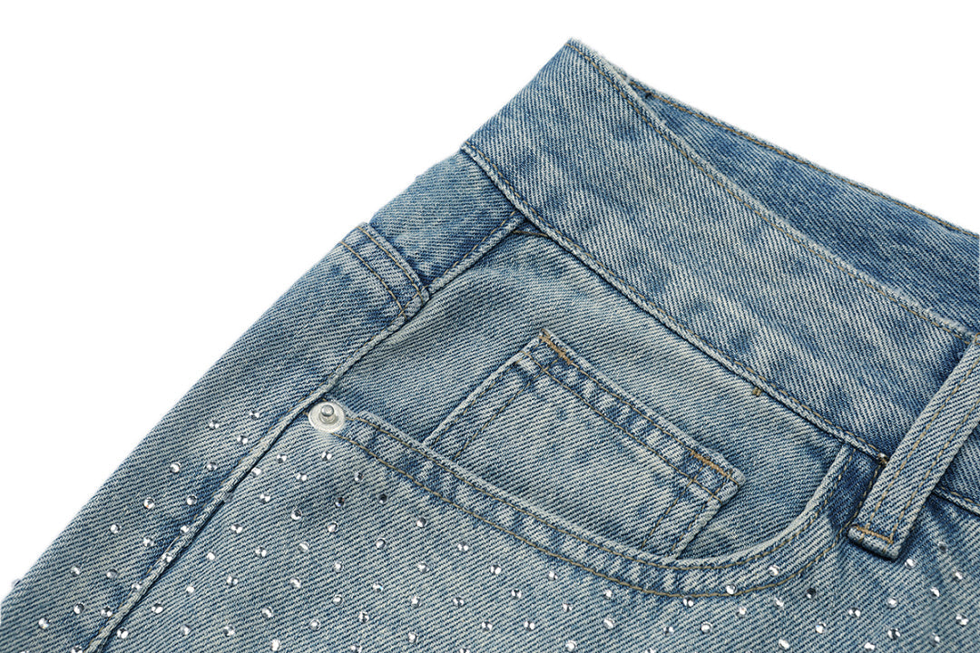 MIXED EMOTION Distressed Relaxed-Fit Denim Jeans