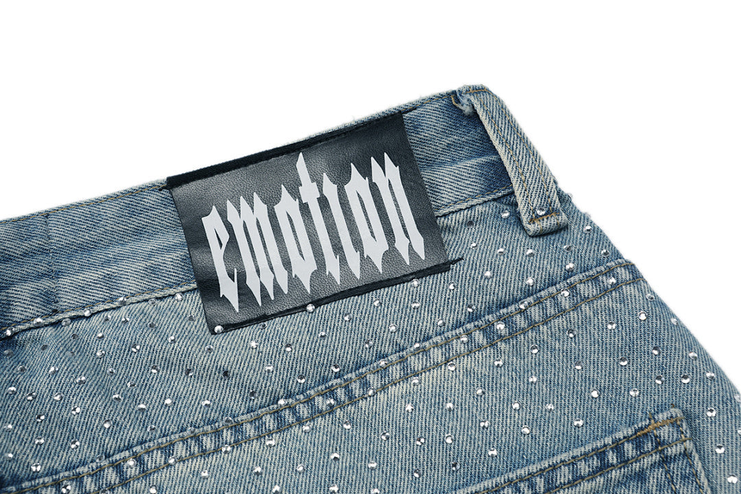 MIXED EMOTION Distressed Relaxed-Fit Denim Jeans