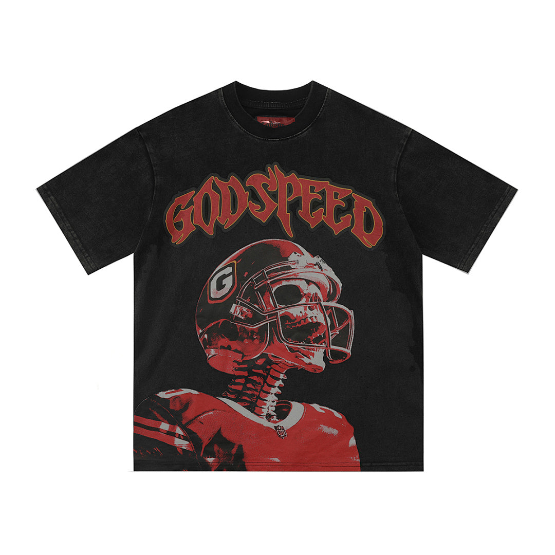GODSPEED Classic Skull Rider Graphic T-Shirt