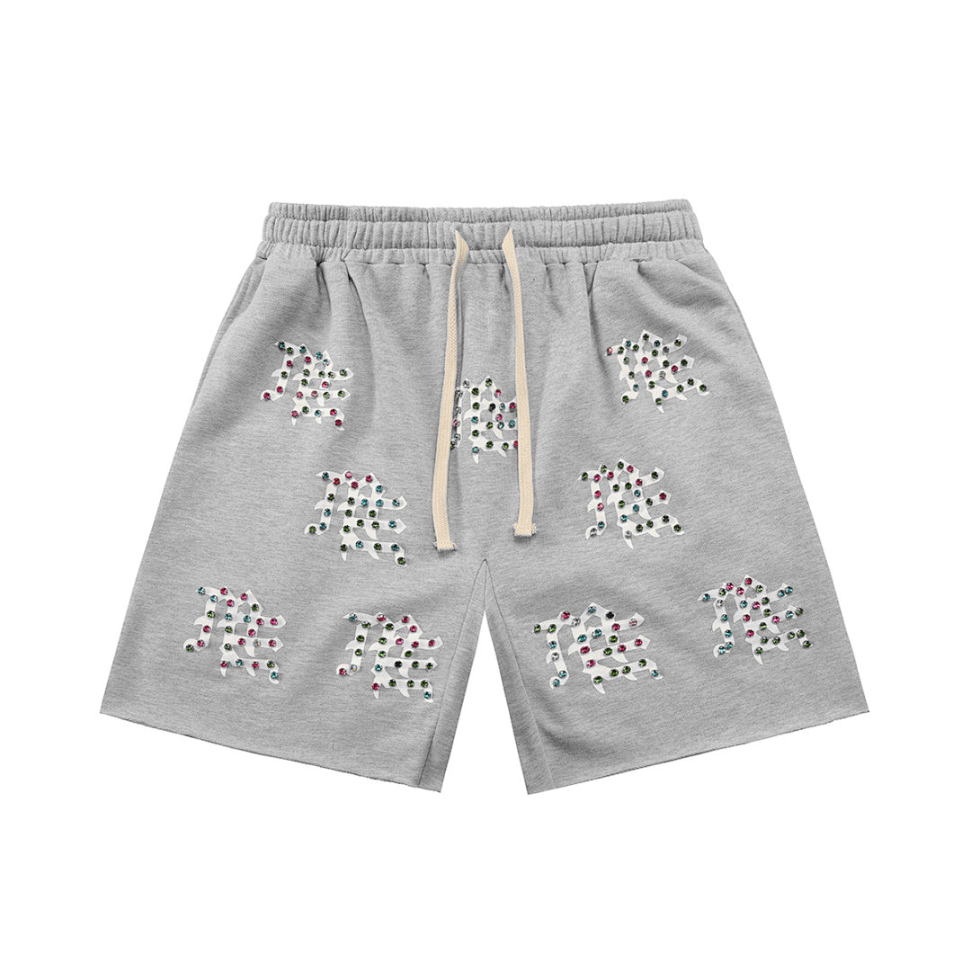 MIXED EMOTION Script Graphic Casual Shorts