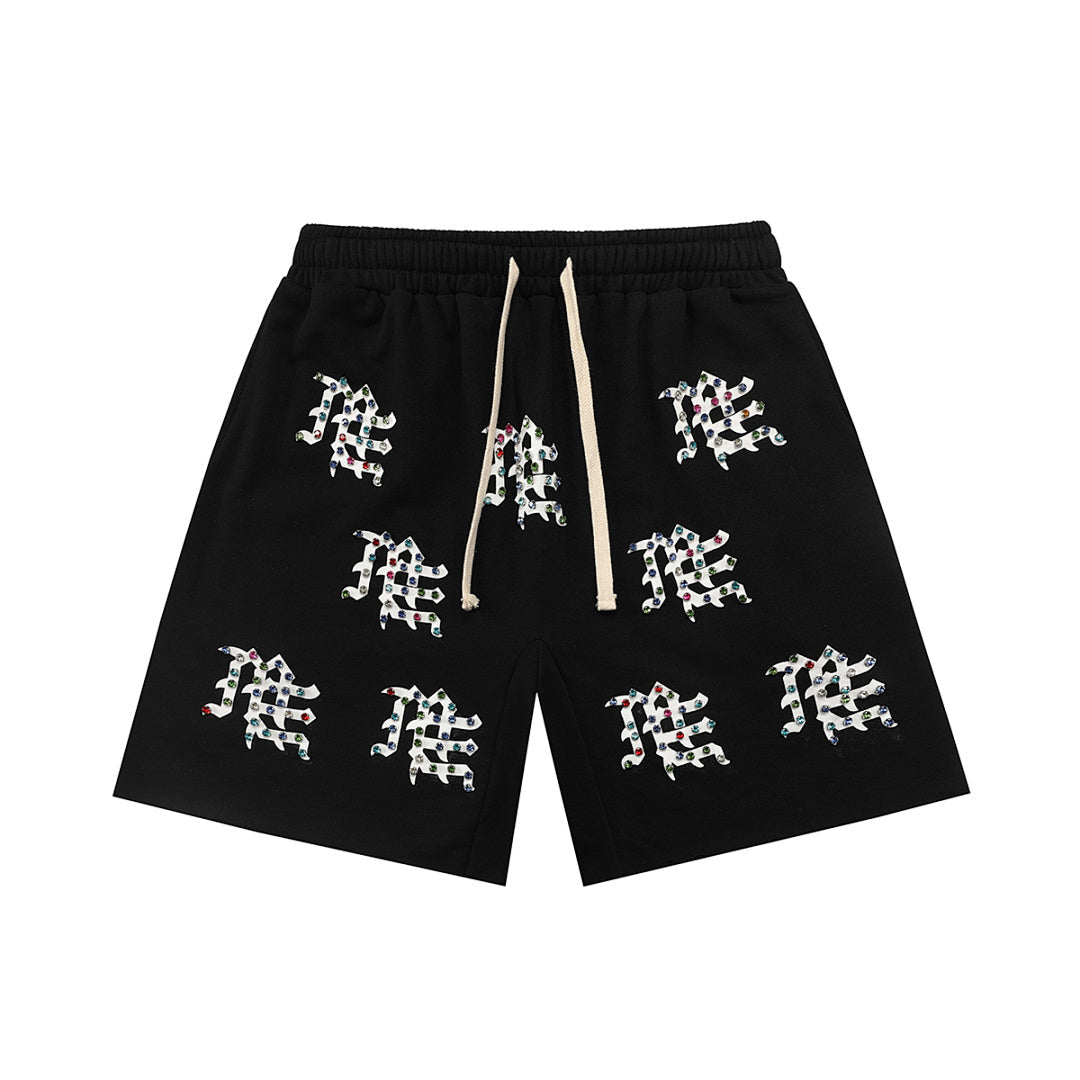 MIXED EMOTION Script Graphic Casual Shorts