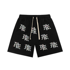 MIXED EMOTION Script Graphic Casual Shorts