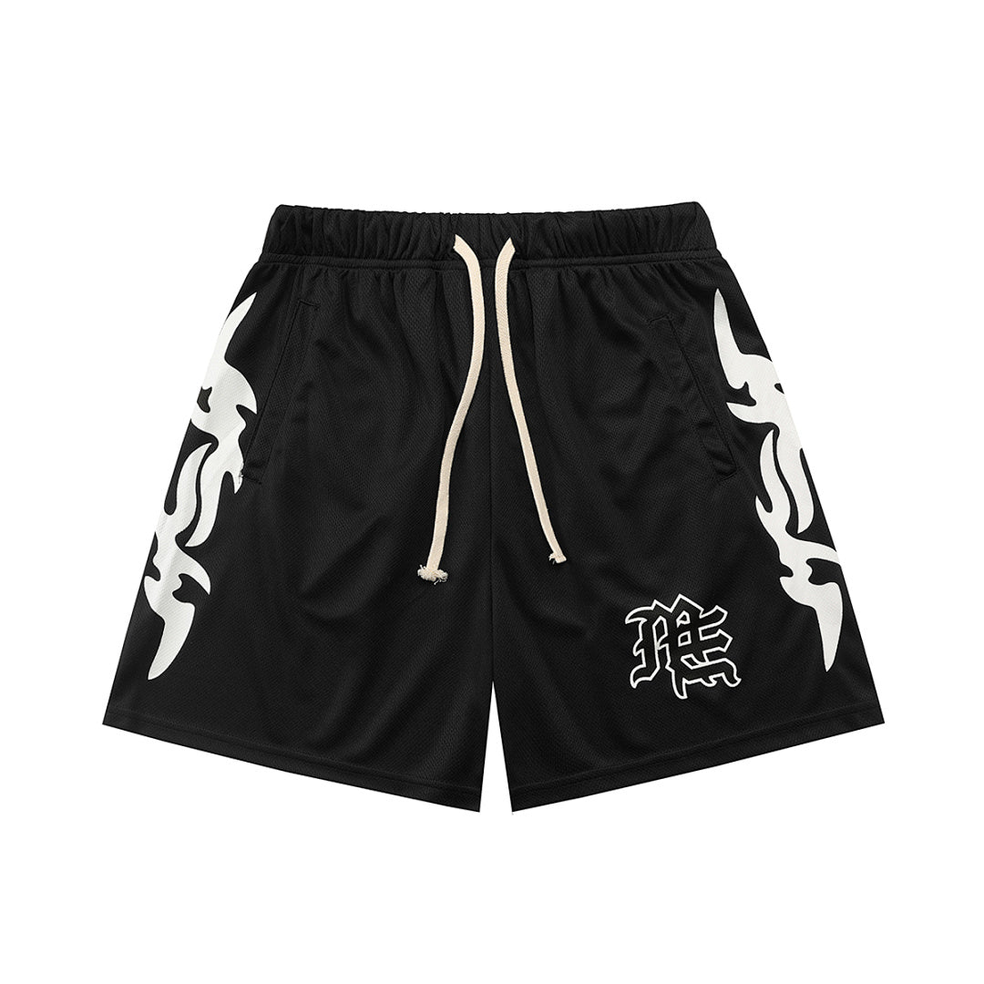 MIXED EMOTION Wing Graphic Relaxed Shorts