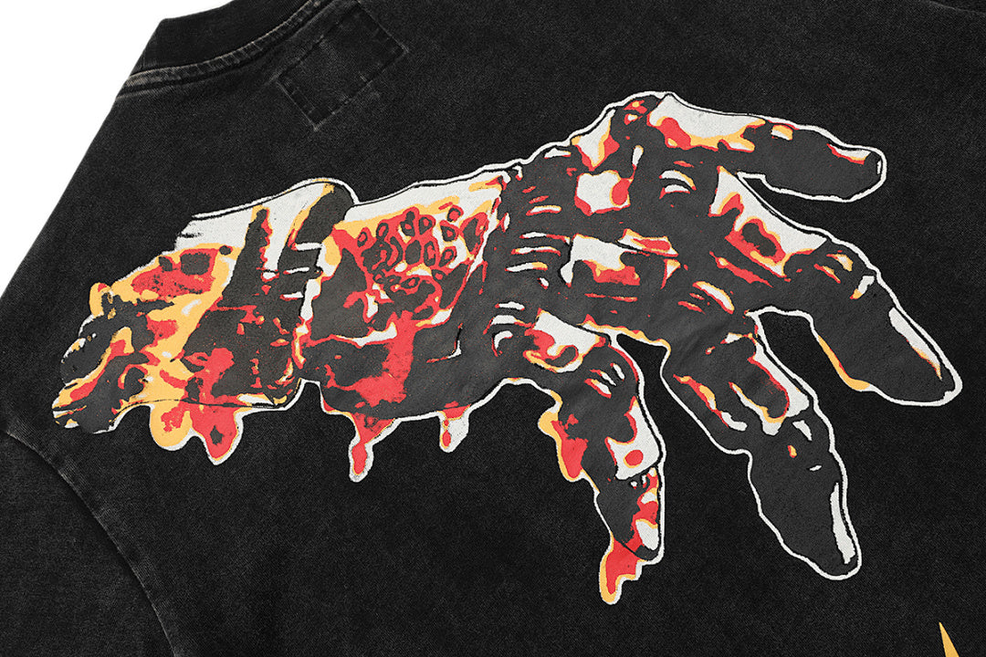 GODSPEED Chrome Skull Graphic Vintage T-Shirt