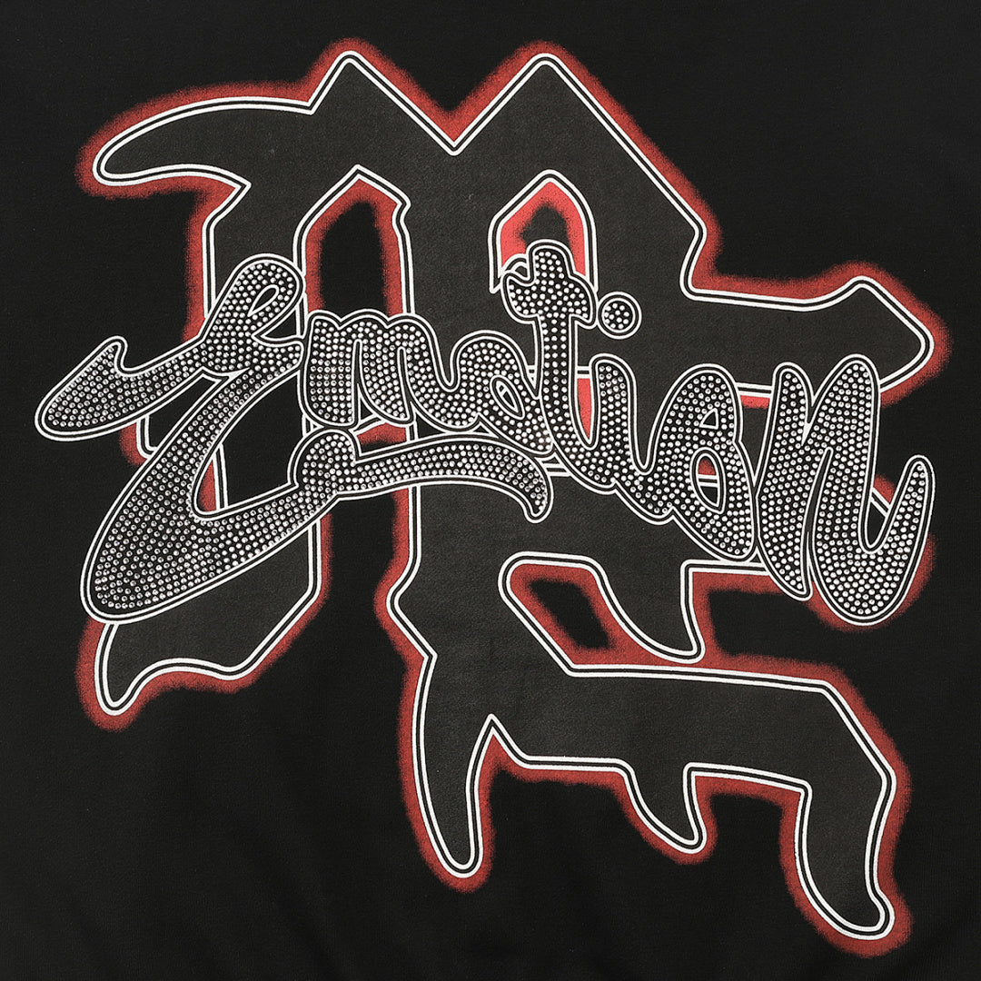 MIXED EMOTION Thorn Graphic Layered-Look Hoodie