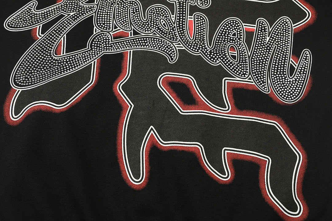 MIXED EMOTION Thorn Graphic Layered-Look Hoodie