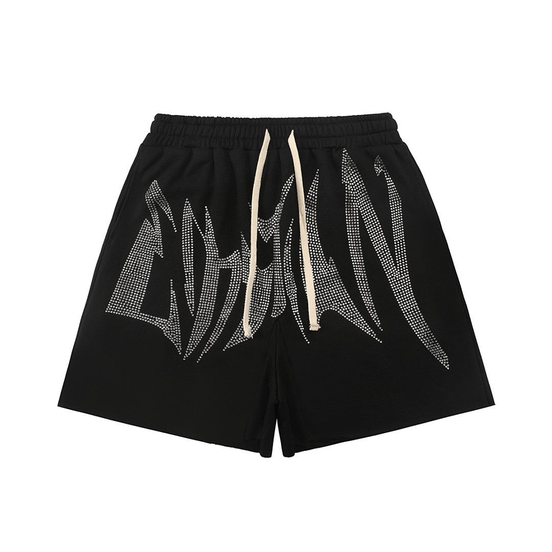 MIXED EMOTION Graphic Panel Casual Shorts