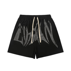 MIXED EMOTION Graphic Panel Casual Shorts