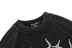 MIXED EMOTION Layered Thorn Graphic Long Sleeve Top