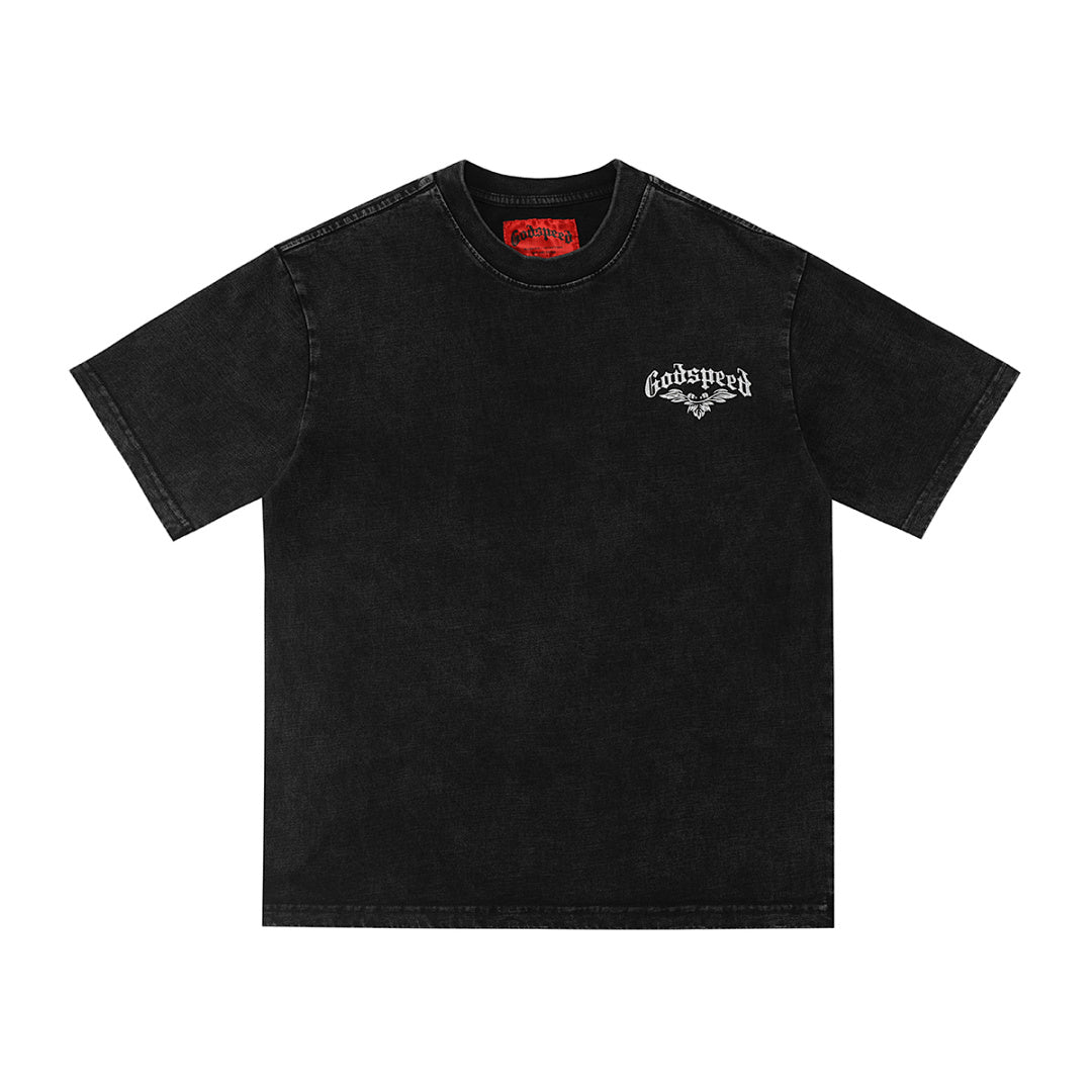 GODSPEED Graphic Character Collage T-Shirt