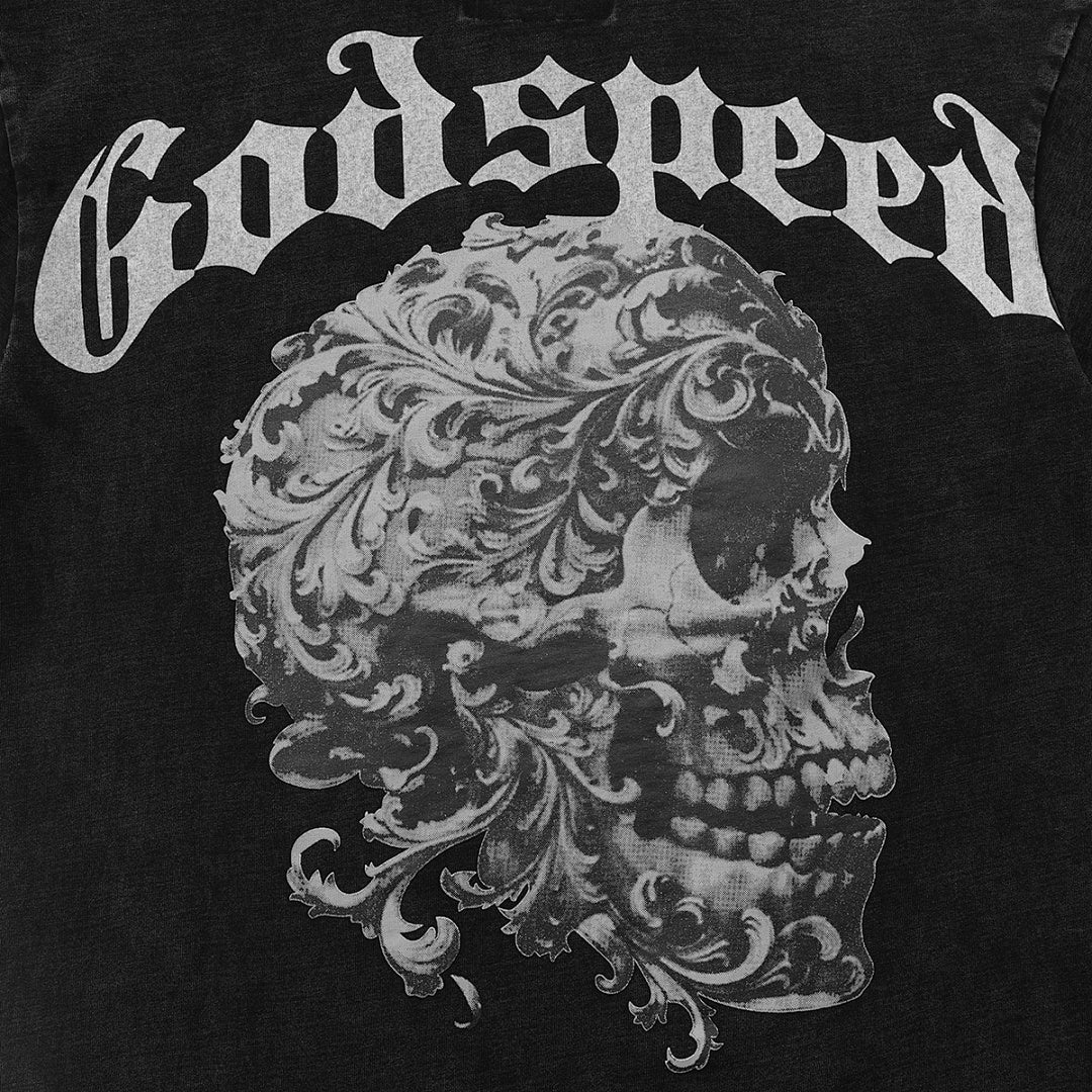 GODSPEED Graphic Character Collage T-Shirt
