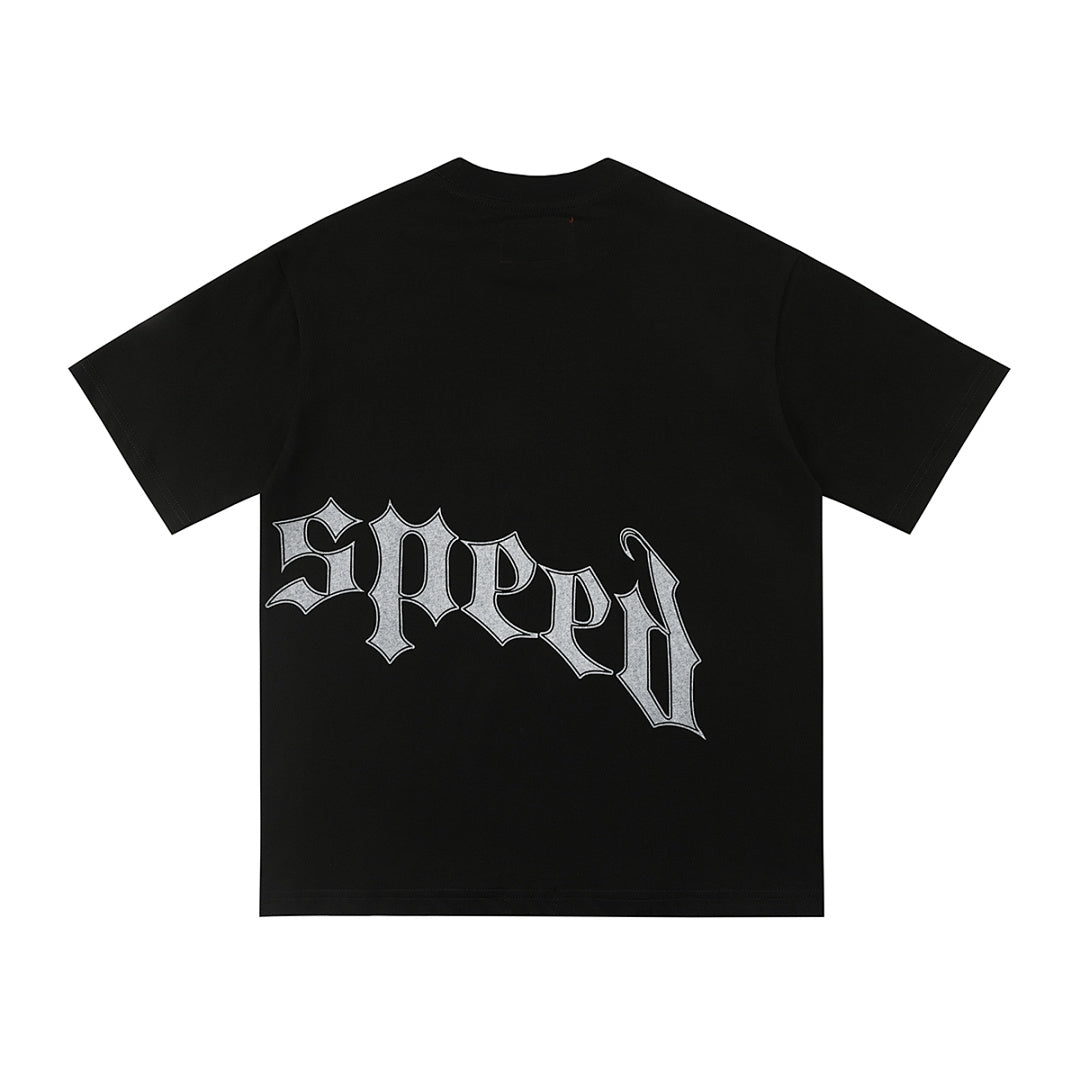 GODSPEED Distressed Skull Graphic T-Shirt