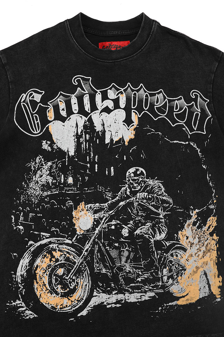 GODSPEED Gothic Motorcycle Graphic T-Shirt