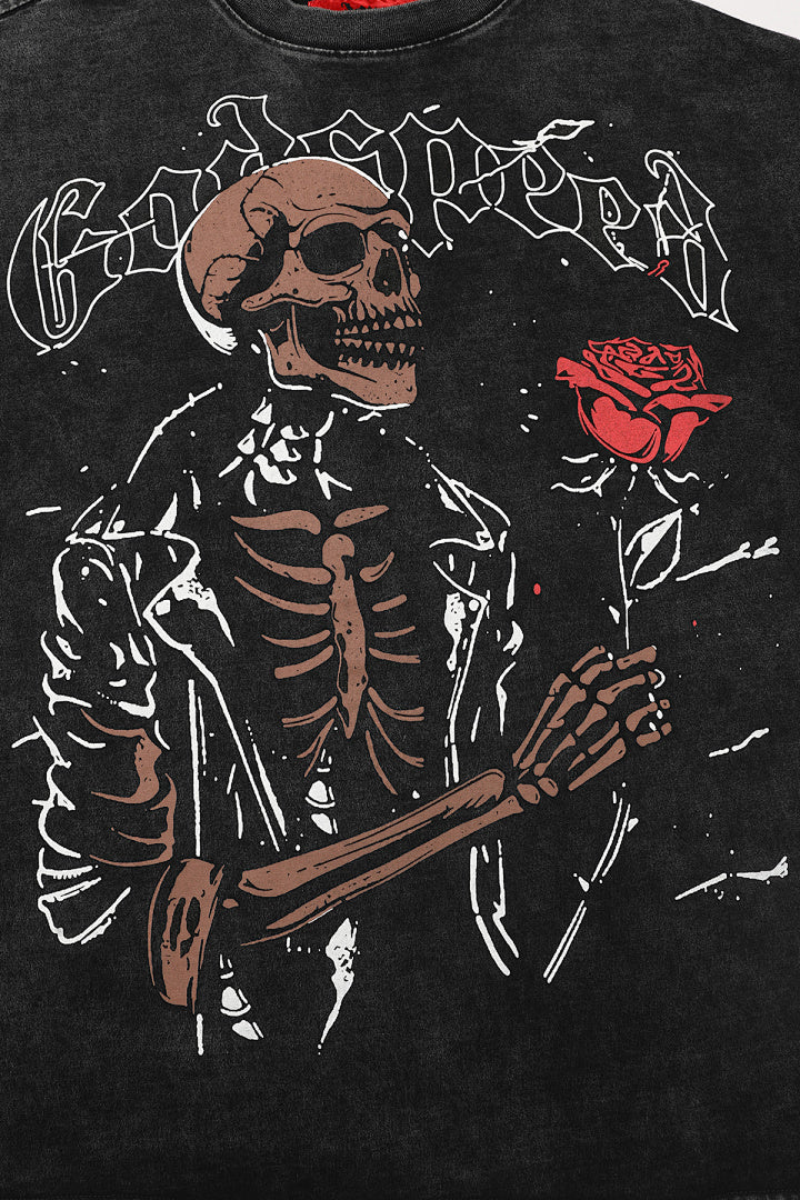 GODSPEED Vintage Motorcycle Skull T-Shirt