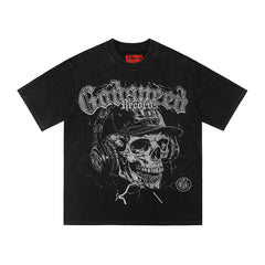 GODSPEED Gothic Skull Motorcycle T-Shirt