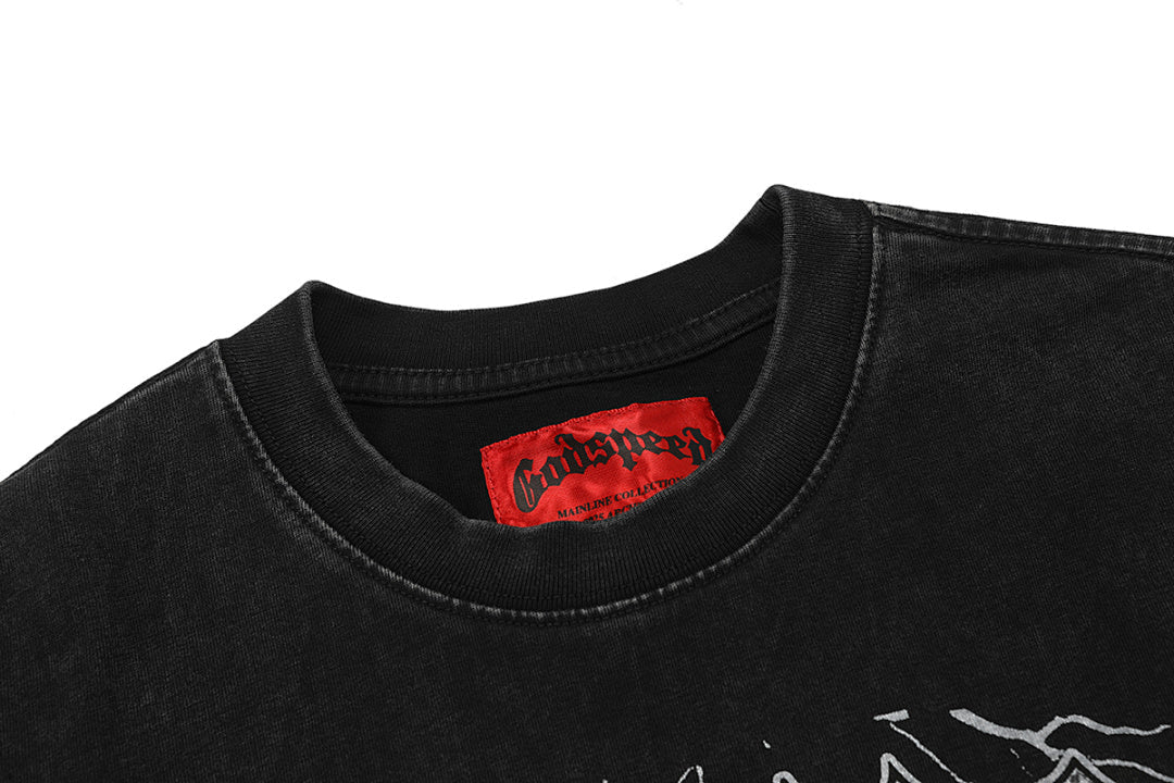 GODSPEED Gothic Skull Motorcycle T-Shirt