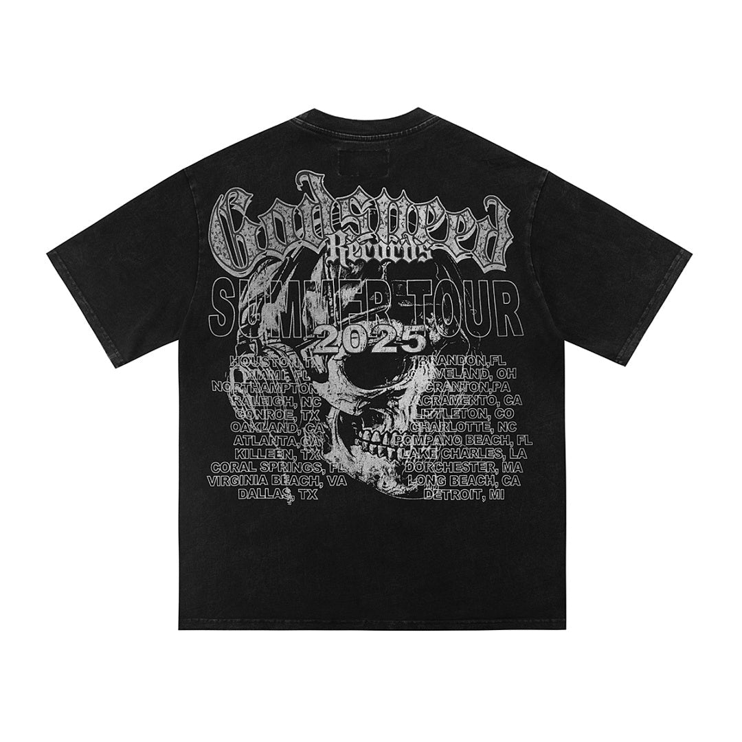 GODSPEED Gothic Skull Motorcycle T-Shirt