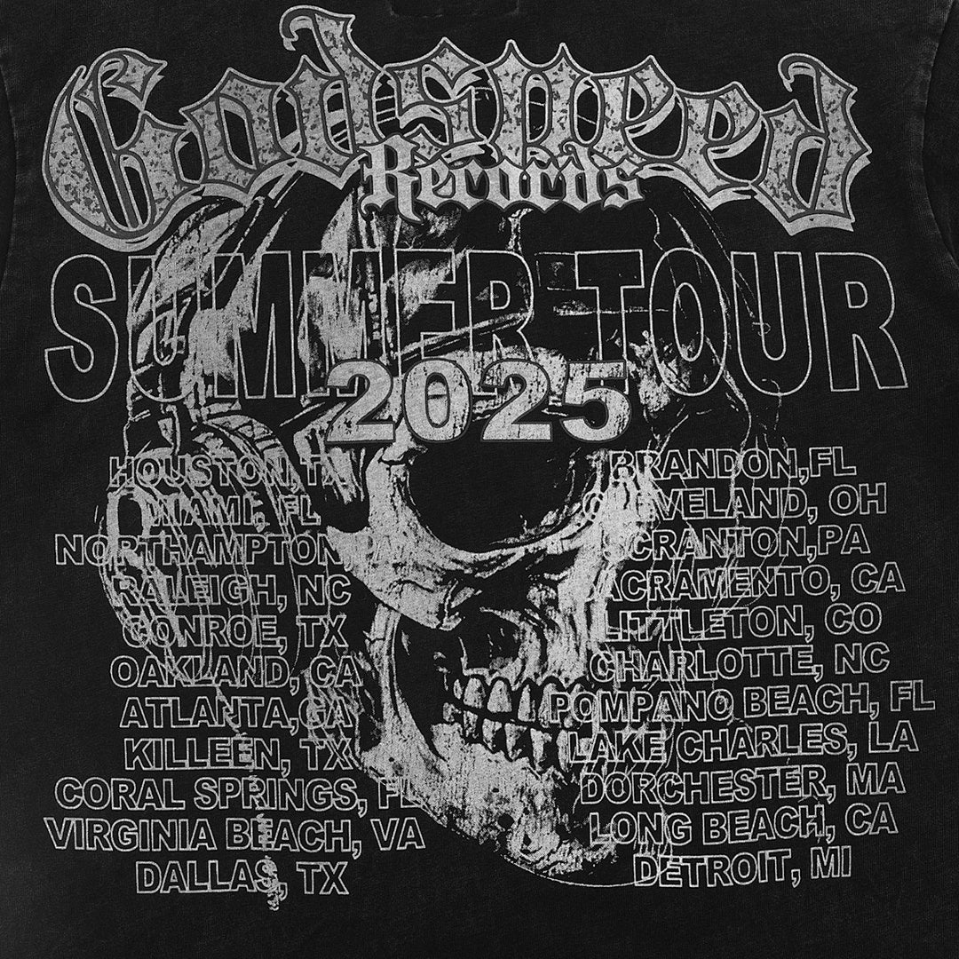 GODSPEED Gothic Skull Motorcycle T-Shirt