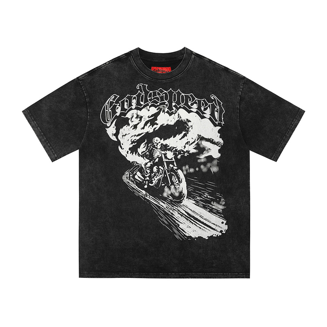 GODSPEED Minimal Gothic Logo Graphic T-Shirt