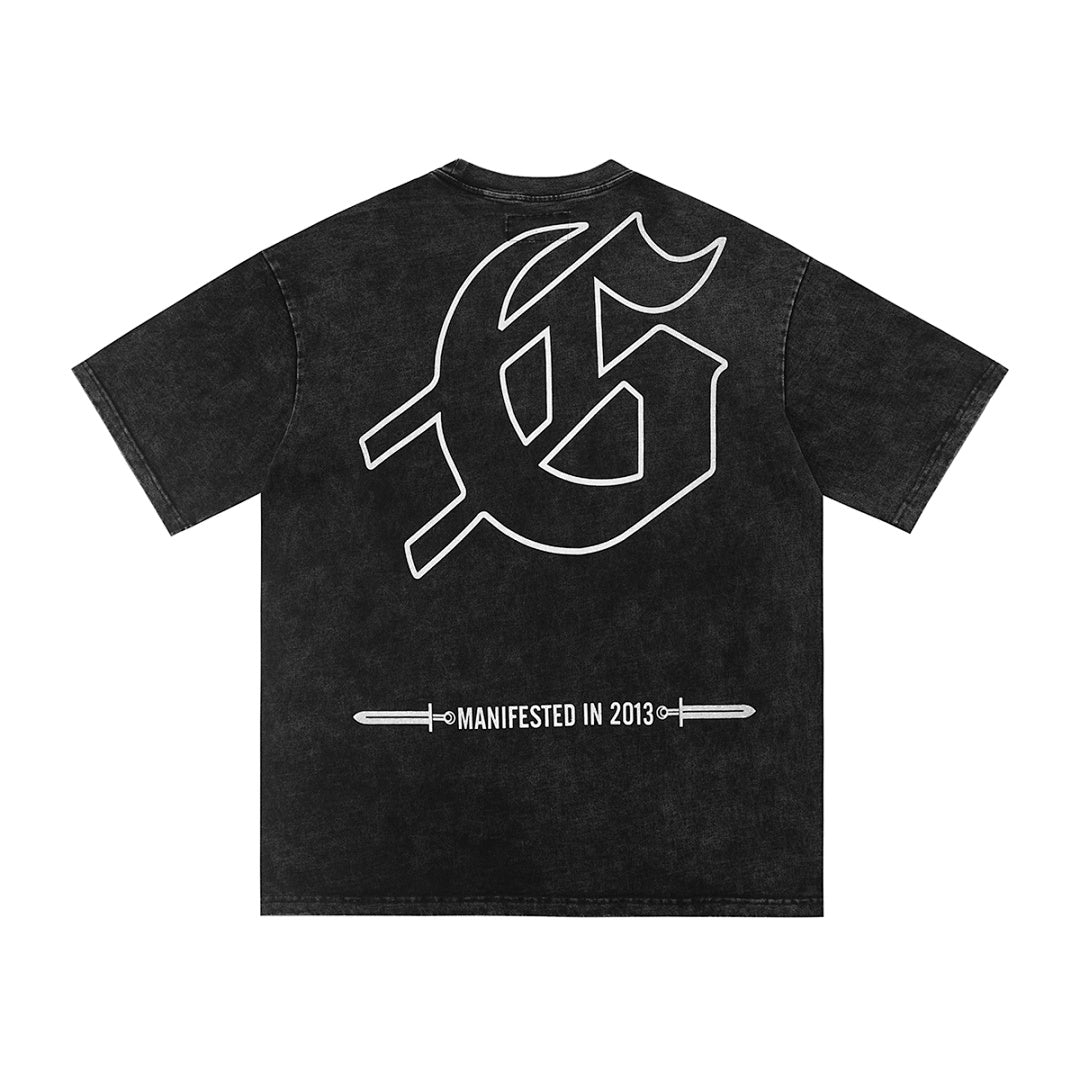 GODSPEED Minimal Gothic Logo Graphic T-Shirt