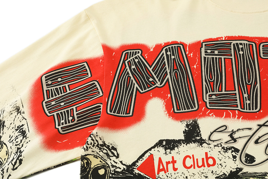 MIXED EMOTION Racing Graphic Long Sleeve Streetwear Top