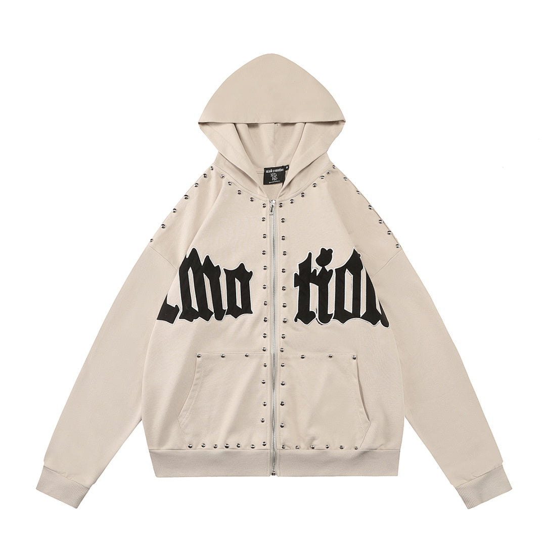 MIXED EMOTION Never Die Gothic Graphic Hoodie