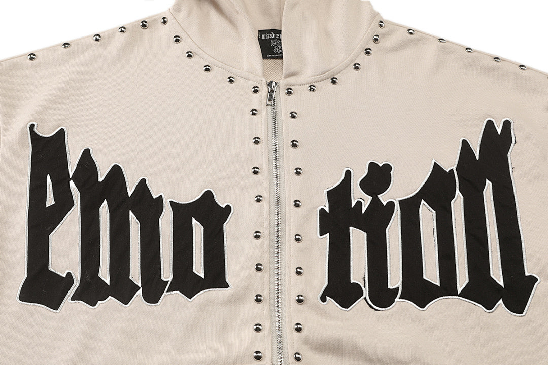 MIXED EMOTION Never Die Gothic Graphic Hoodie
