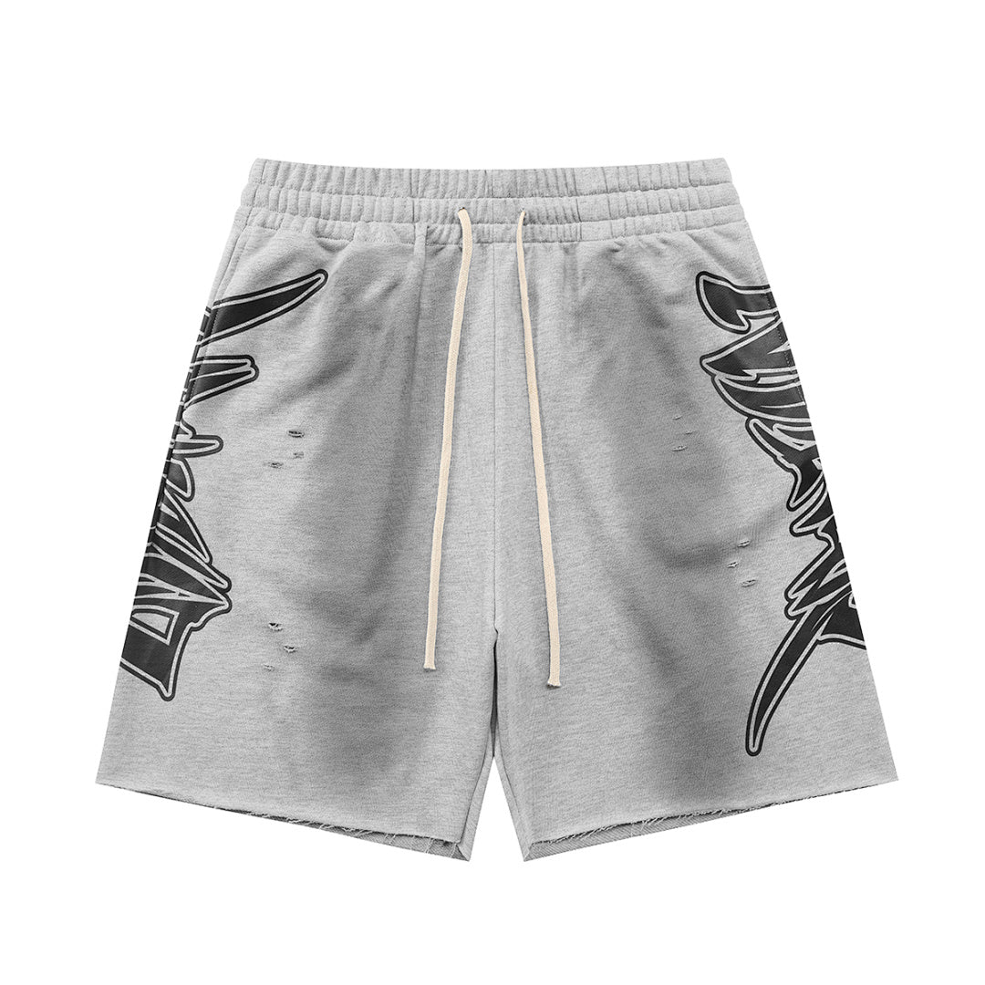 MIXED EMOTION Wing Detail Casual Shorts