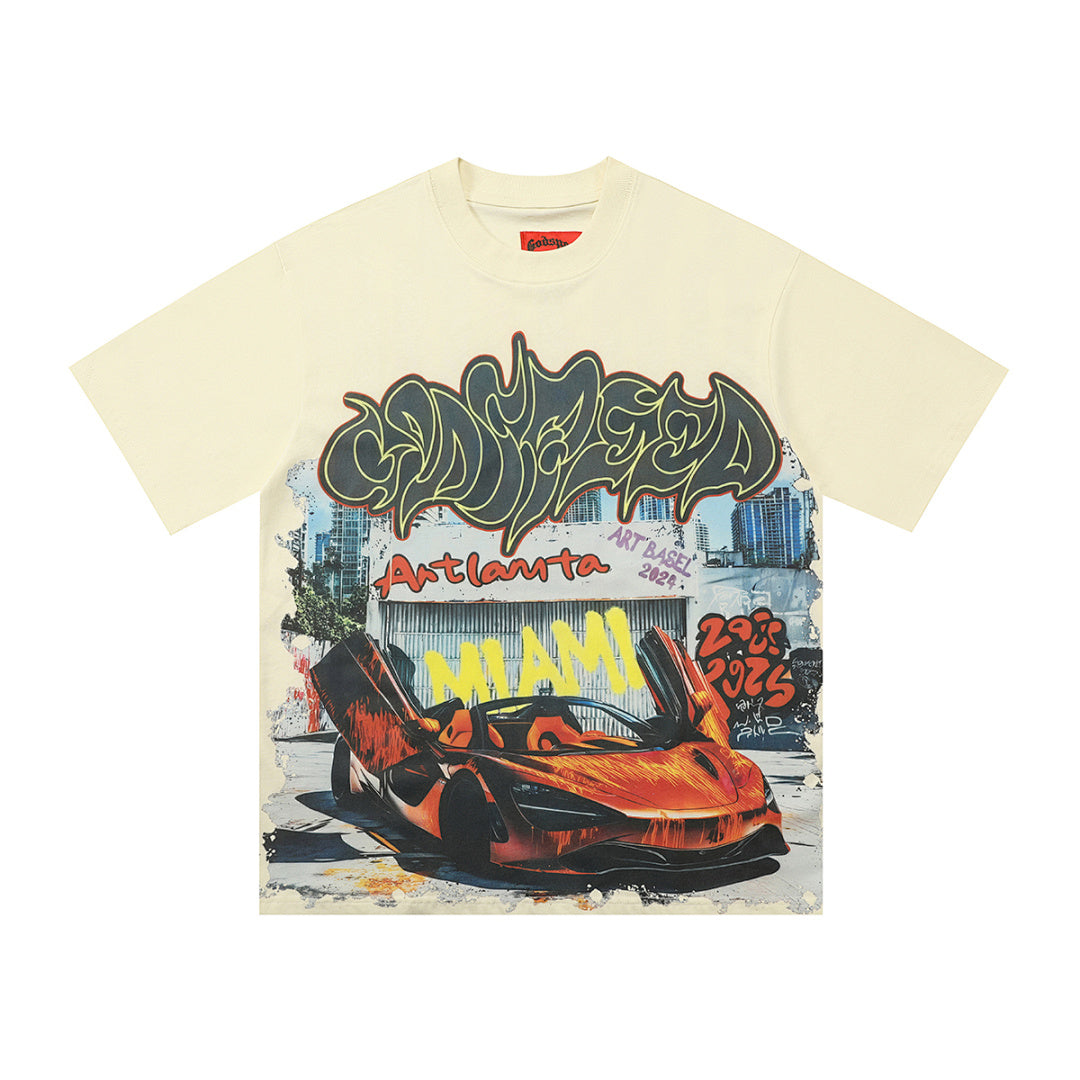 GODSPEED Motorcycle Sunset Graphic T-Shirt