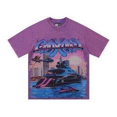 GODSPEED Vintage Skull Graphic T-Shirt