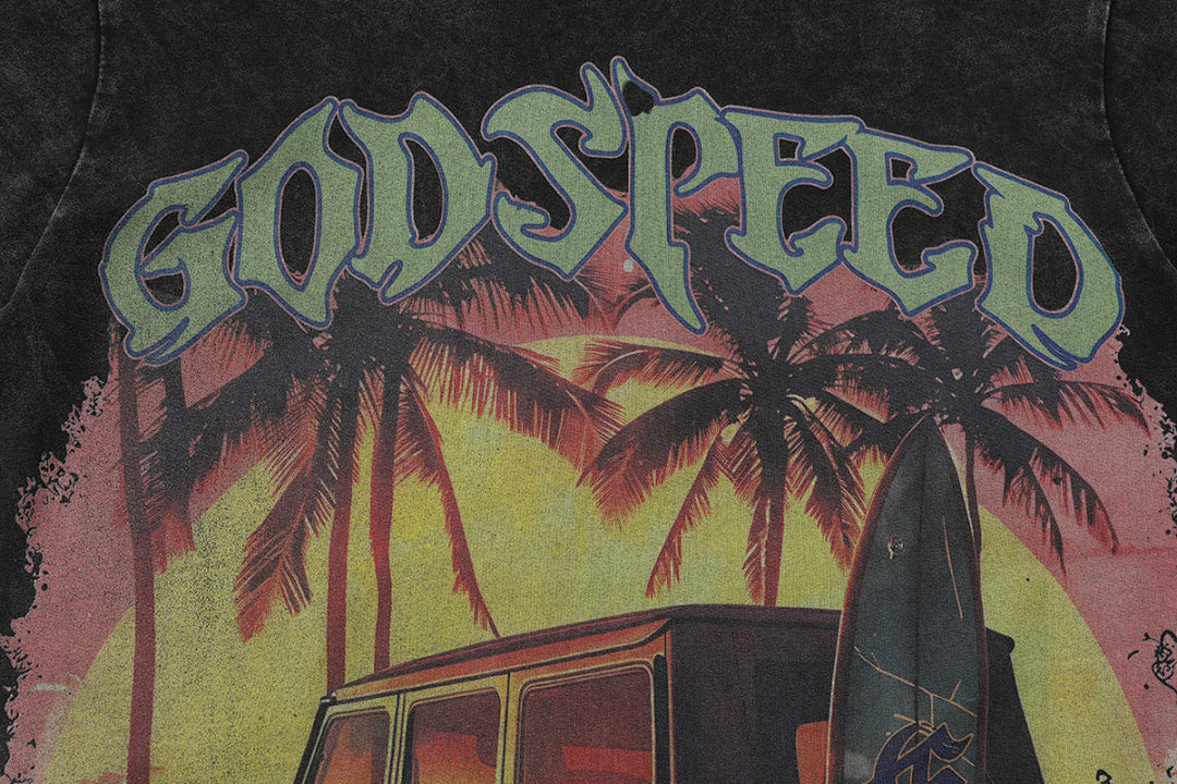 GODSPEED Retro Racing Scene Graphic T-Shirt
