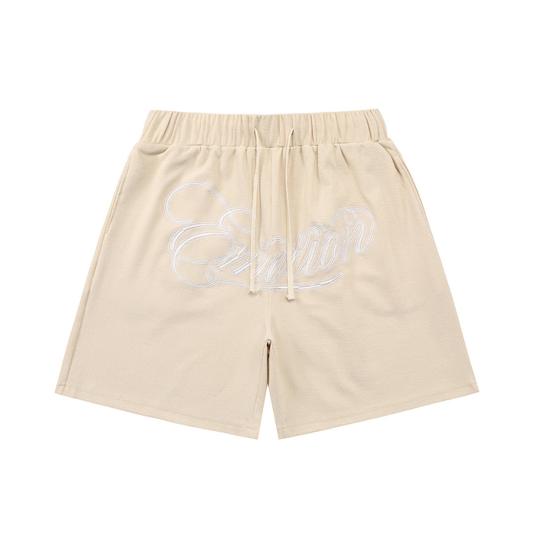 MIXED EMOTION Script Graphic Casual Shorts