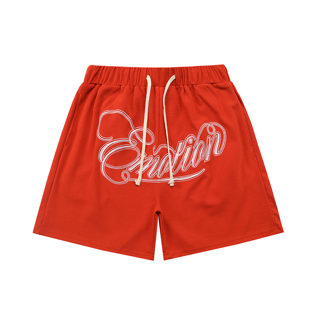 MIXED EMOTION Script Graphic Casual Shorts