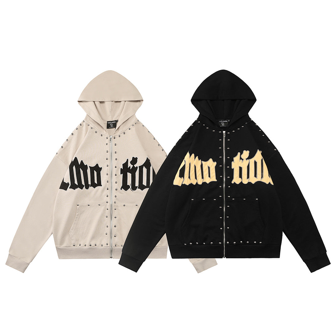 MIXED EMOTION Never Die Gothic Graphic Hoodie