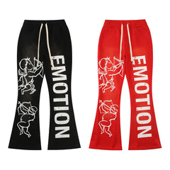 MIXED EMOTION Multi-Panel Graphic Track Pants