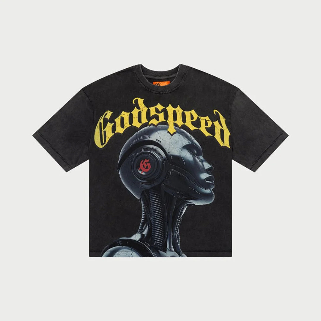 GODSPEED Motorcycle Skull Graphic T-Shirt
