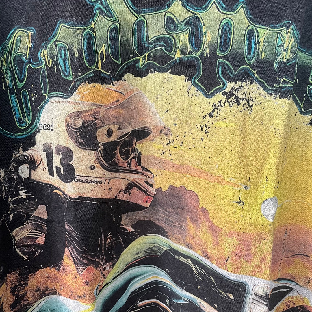 GODSPEED Vintage Racing Skull Graphic T-Shirt
