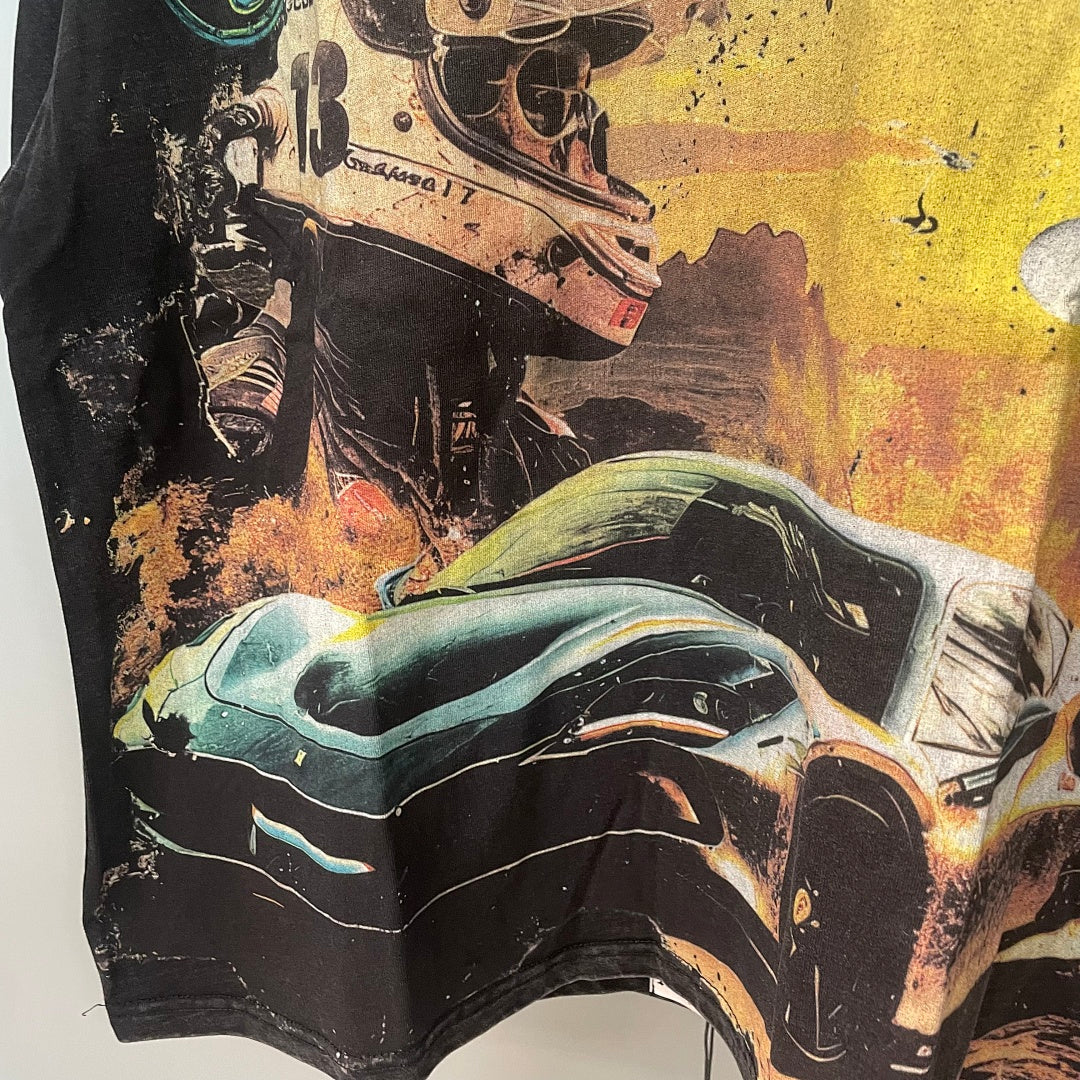 GODSPEED Vintage Racing Skull Graphic T-Shirt