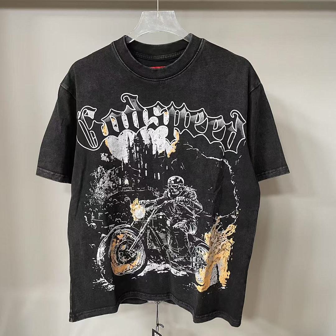 GODSPEED Gothic Motorcycle Graphic T-Shirt