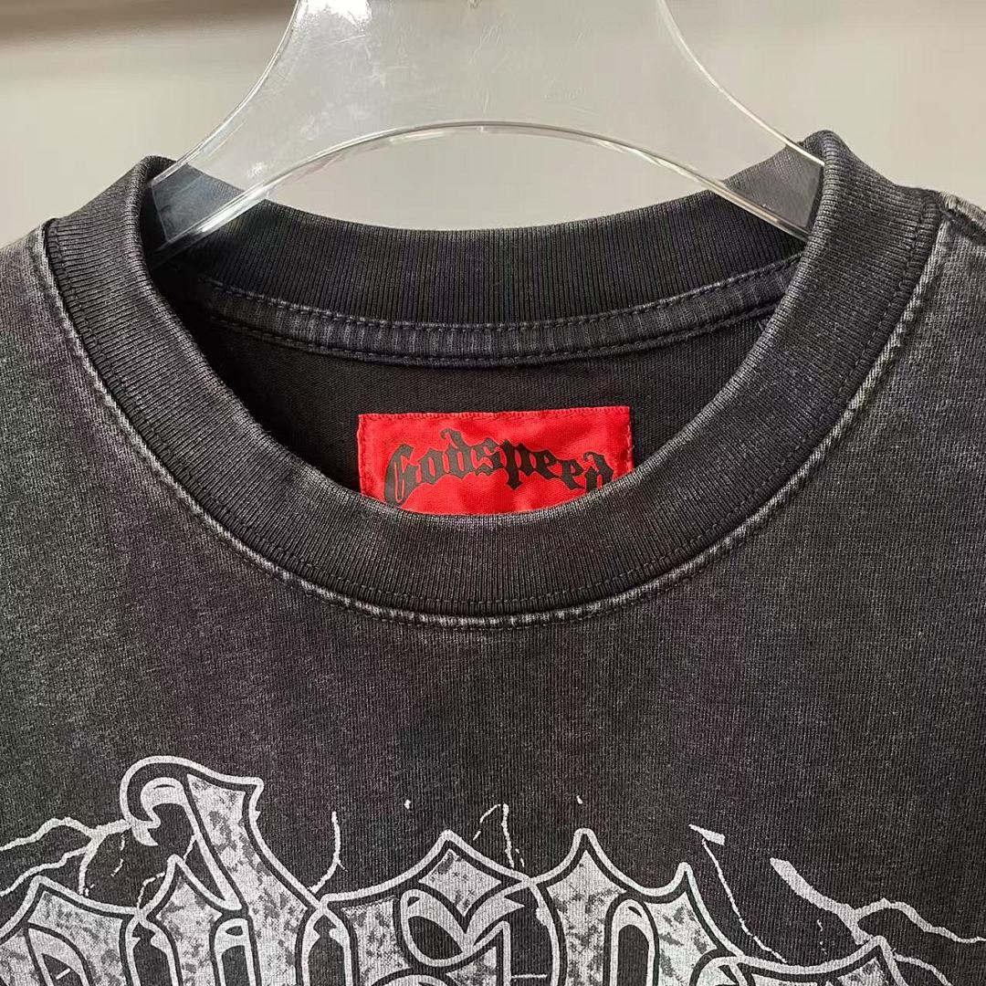 GODSPEED Gothic Skull Motorcycle T-Shirt