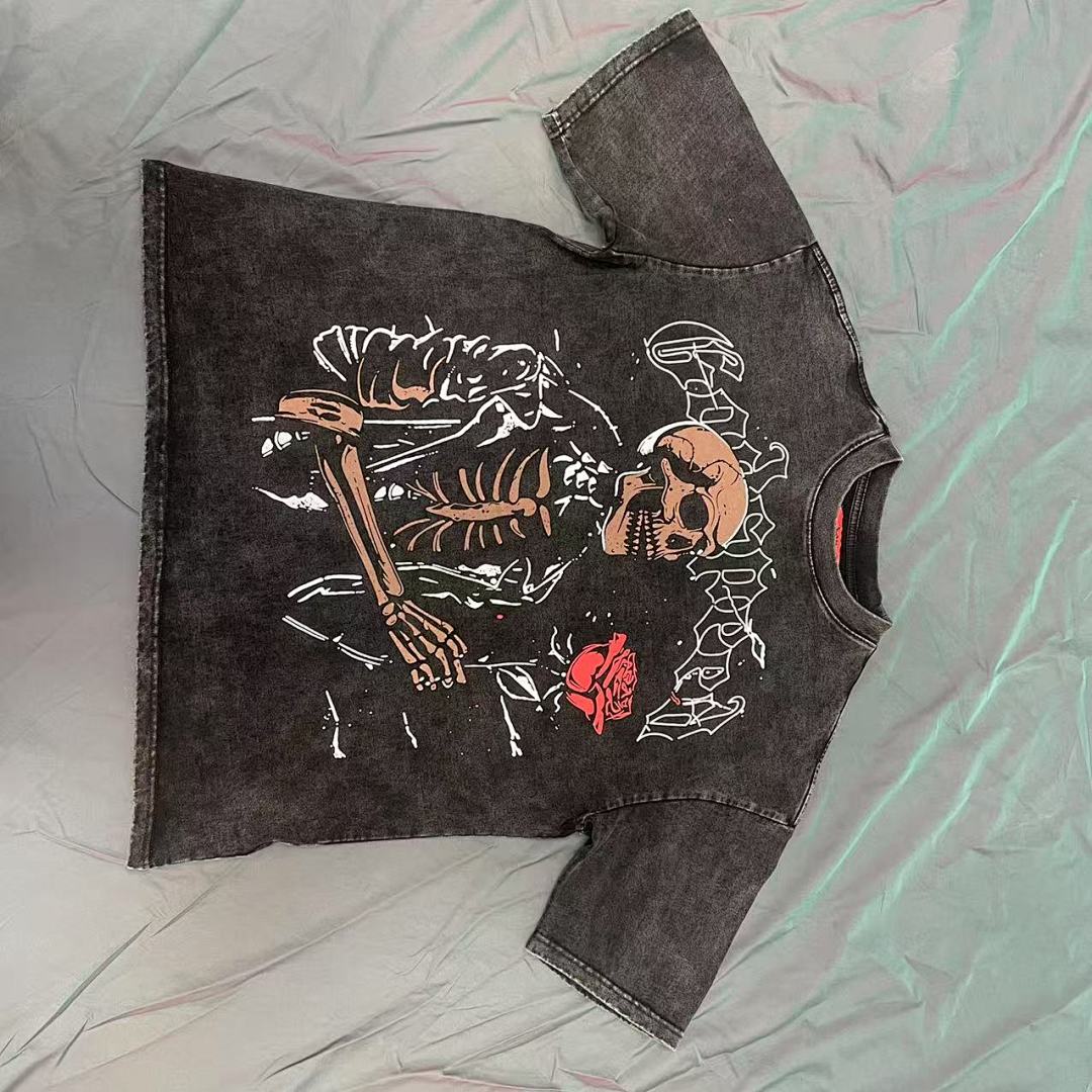 GODSPEED Vintage Motorcycle Skull T-Shirt