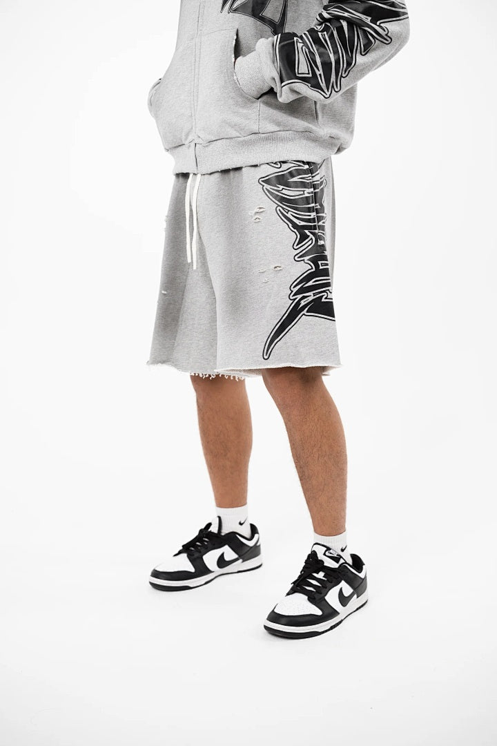 MIXED EMOTION Wing Detail Casual Shorts