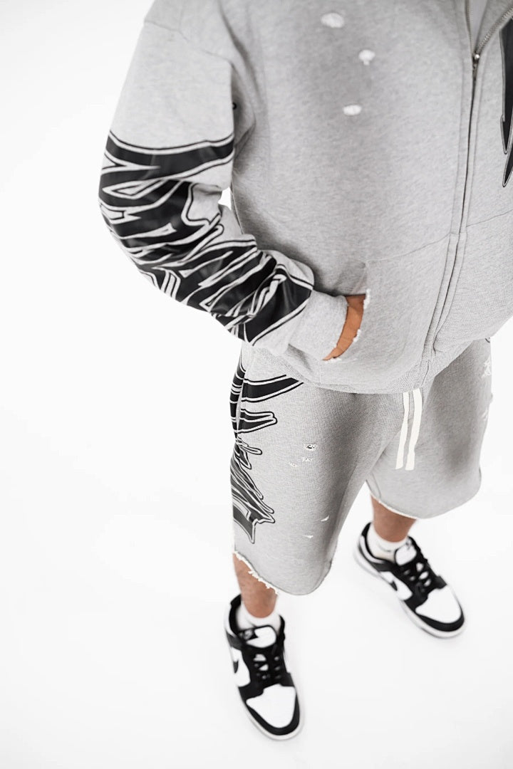 MIXED EMOTION Wing Detail Casual Shorts