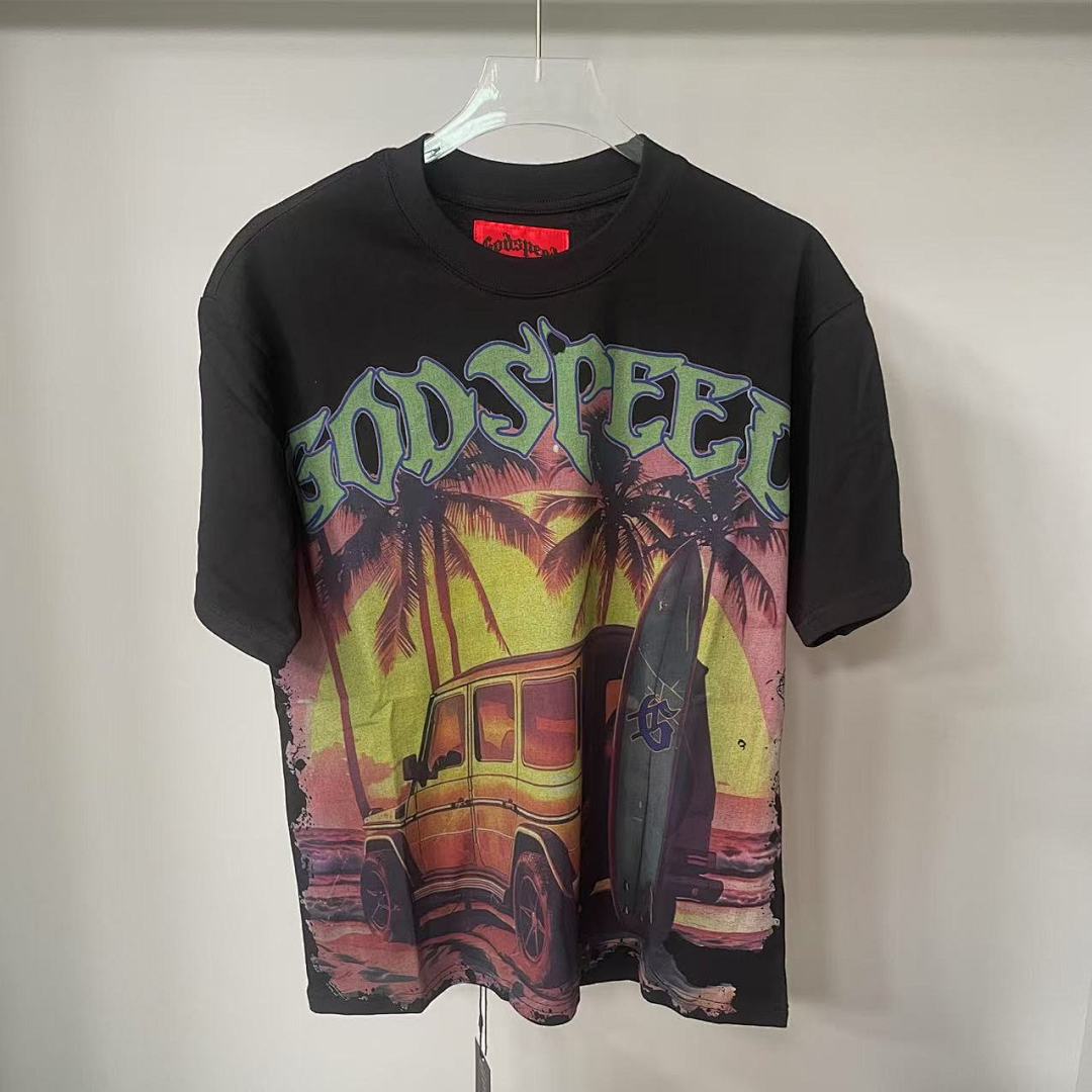 GODSPEED Vintage Motorcycle Skull T-Shirt