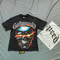 GODSPEED Retro Skull Poster T-Shirt