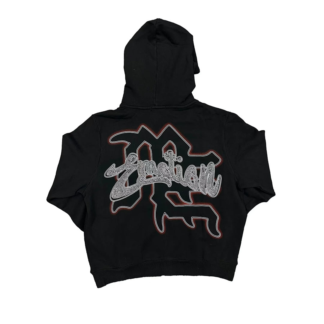 MIXED EMOTION Thorn Graphic Layered-Look Hoodie