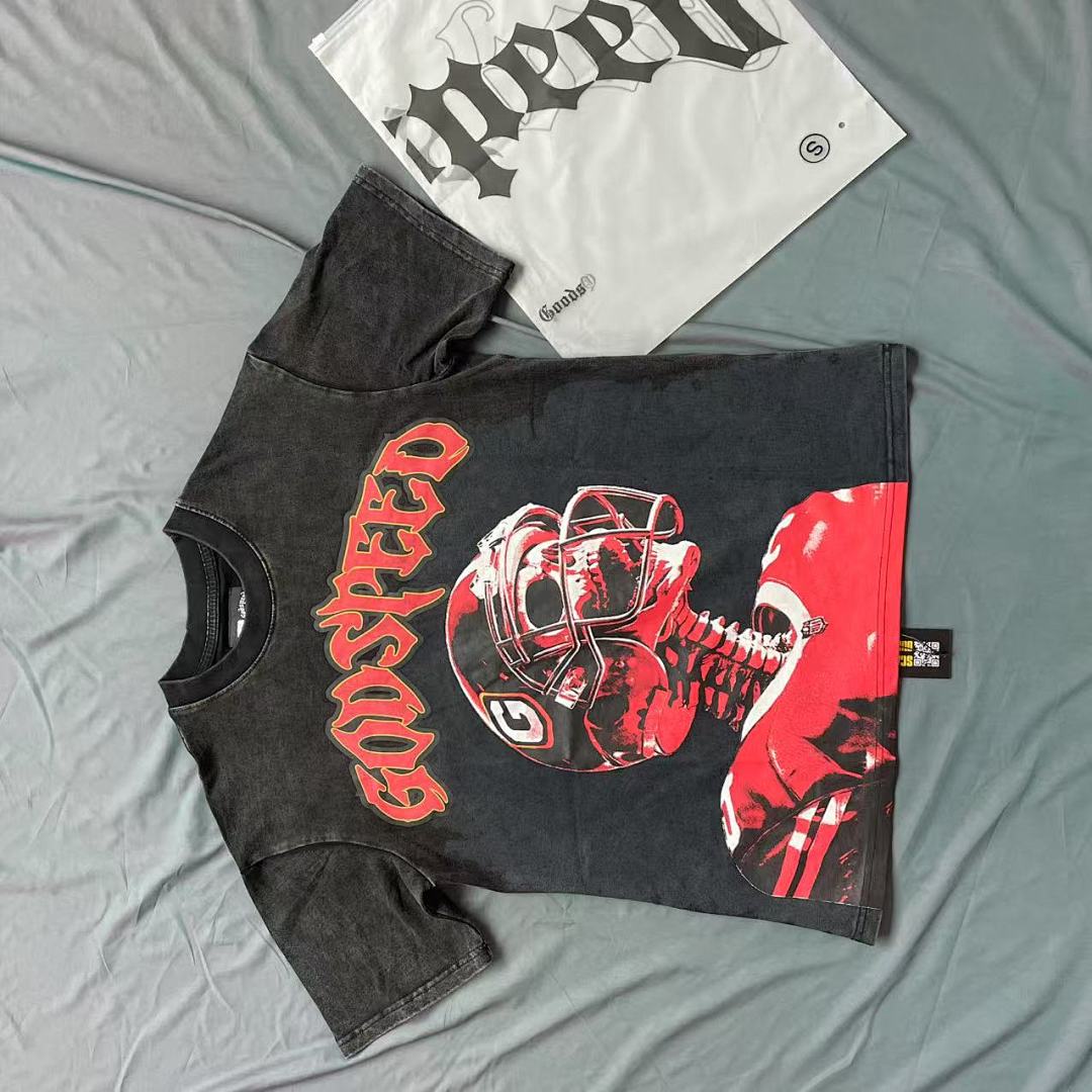 GODSPEED Classic Skull Rider Graphic T-Shirt
