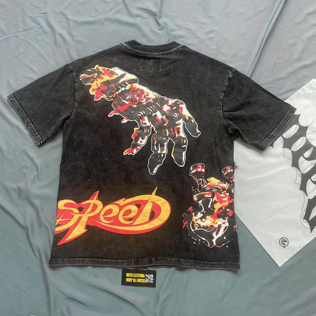 GODSPEED Chrome Skull Graphic Vintage T-Shirt