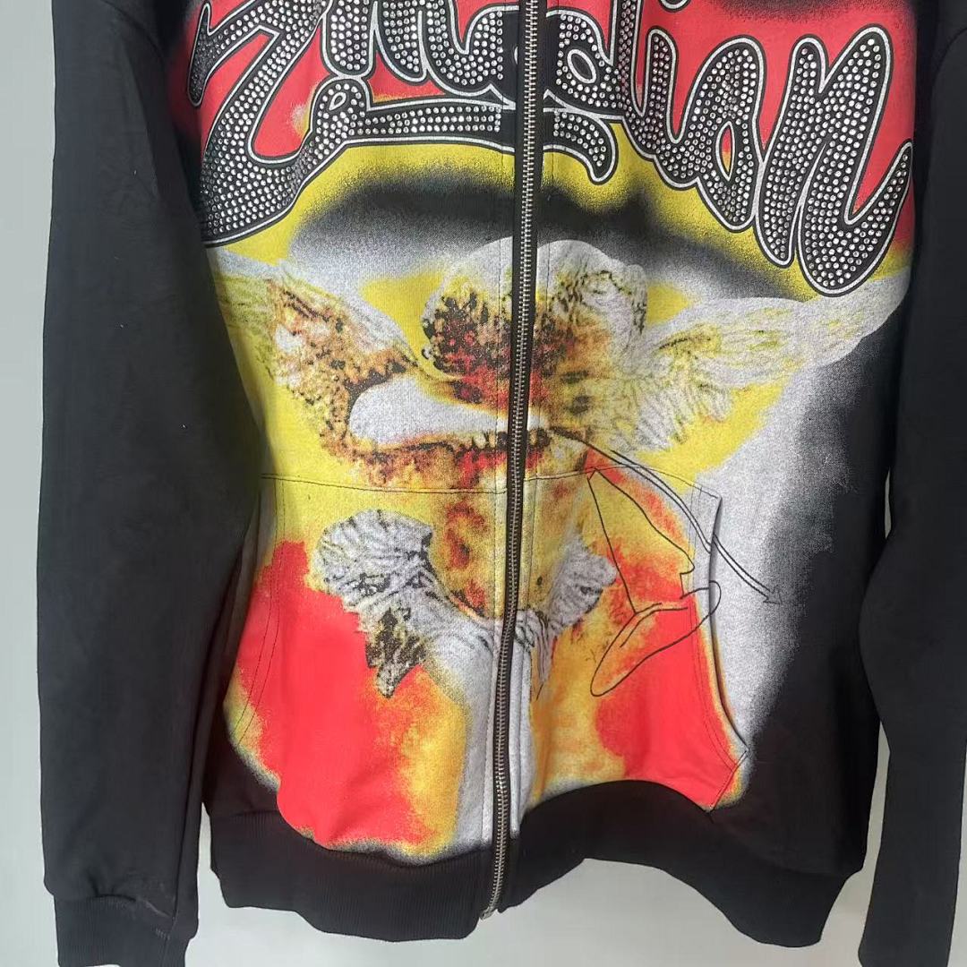 MIXED EMOTION Thorn Graphic Layered-Look Hoodie