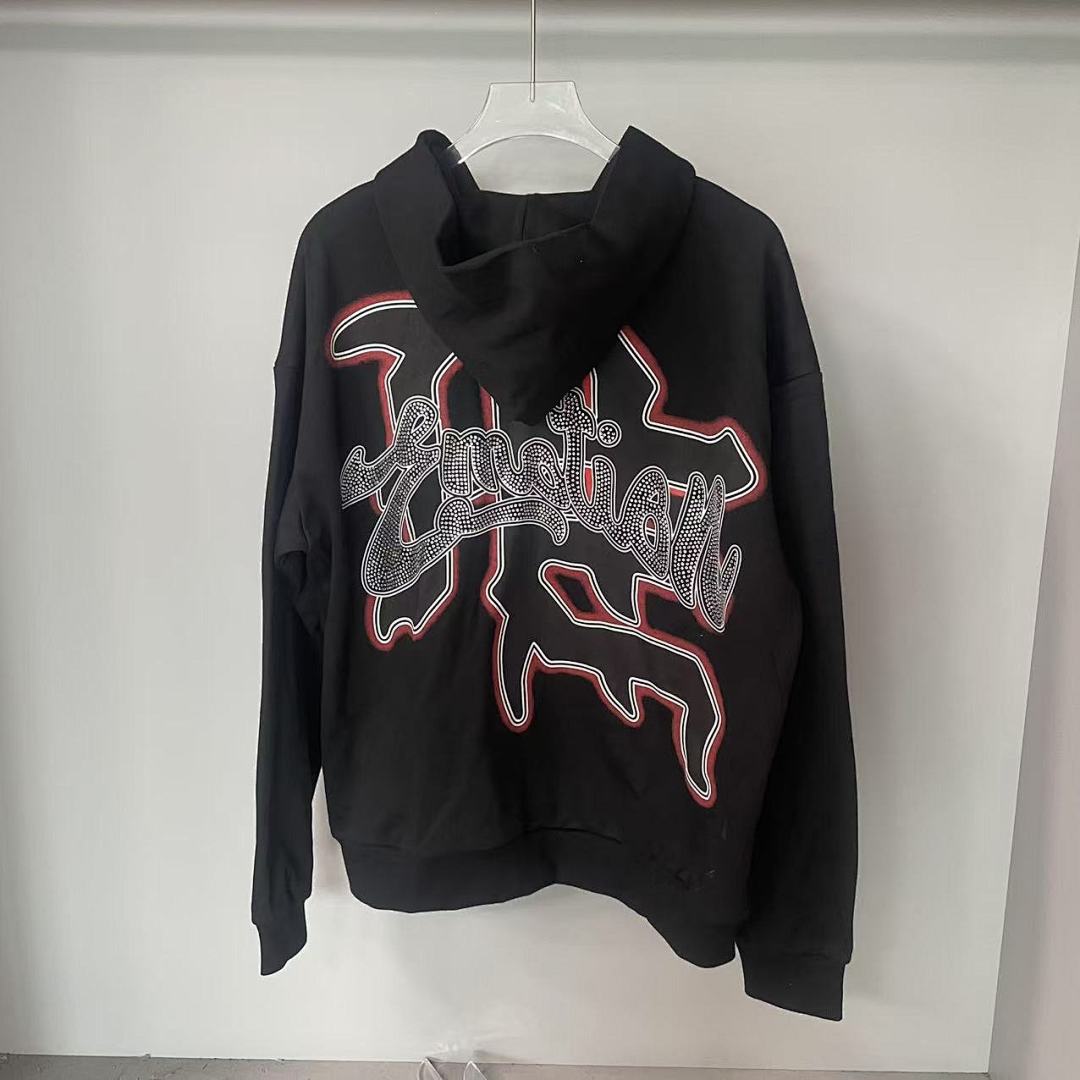 MIXED EMOTION Thorn Graphic Layered-Look Hoodie
